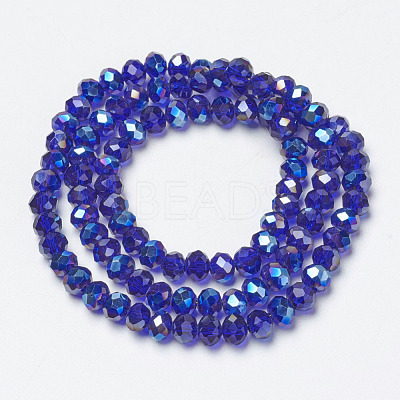 Electroplate Glass Beads Strands EGLA-A034-T4mm-I07-1