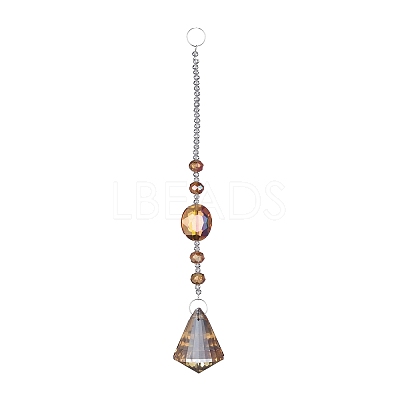 Crystal Teardrop Beaded Wall Hanging Decoration Pendant Decoration LS-HJEW-G019-01F-1