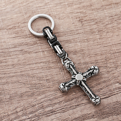 Biker Style 304 Stainless Steel Pendant Keychains LB7675-1