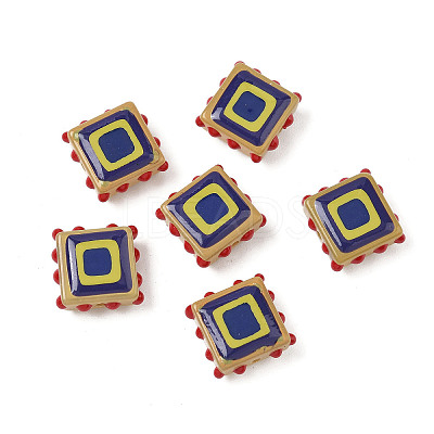 Baking Paint Glass Enamel Beads LAMP-S079-14-1