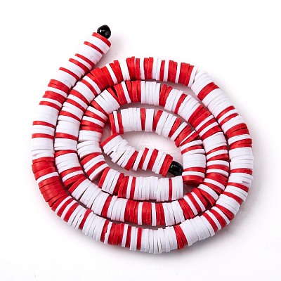 Handmade Polymer Clay Beads Strands CLAY-R089-6mm-T02B-01-1