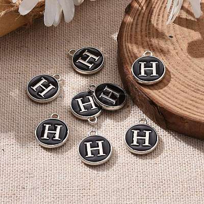 Platinum Plated Alloy Charms ENAM-S118-02H-P-1