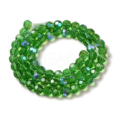 Electroplate Transparent Glass Beads Strands LS-EGLA-A035-T8mm-L11-1