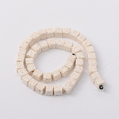 Synthetic Lava Rock Bead Strands G-N0104-8mm-11-1