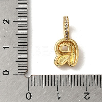 Brass Micro Pave Cubic Zirconia Pendants KK-K345-13R-G-1