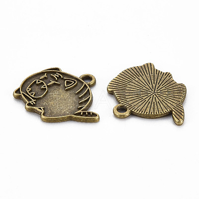 Tibetan Style Alloy Pendant Enamel Settings LS-TIBEP-N010-023AB-RS-1