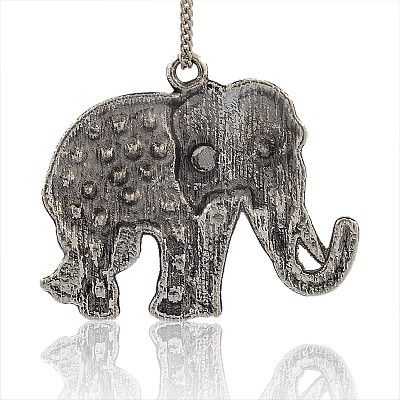 Tibetan Style Alloy Rhinestone Big Pendants ALRI-L048-07AS-1