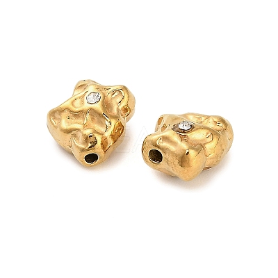 304 Stainless Steel Crystal Rhinestone Bead STAS-U047-03G-1