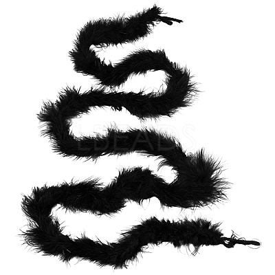 Turkey Feather Ornament Accessories AJEW-WH20018-91B-1