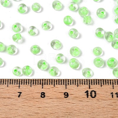 6/0 Inside Colours Transparent Glass Seed Beads SEED-T007-07D-1