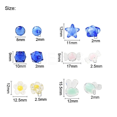 392Pcs 24 Style Transparent Acrylic Beads TACR-YW0001-27-1