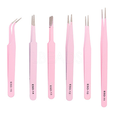 201 Stainless Steel Beading Tweezers Sets TOOL-TA0001-15B-1