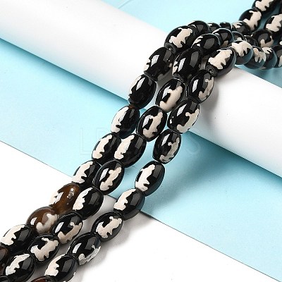 Tibetan Style dZi Beads Strands G-F726-A12-1