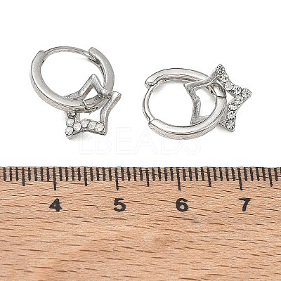 Alloy Rhinestone Hoop Dangle Earrings for Women AL-CBA1D11-03P-1