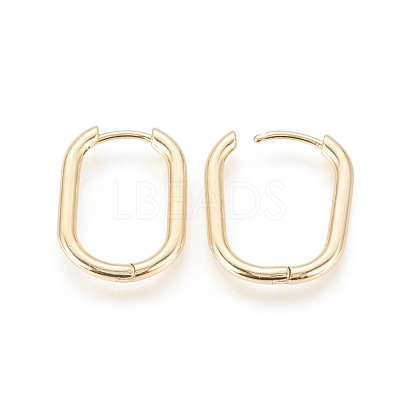 Brass Huggie Hoop Earrings EJEW-F245-04G-B-1