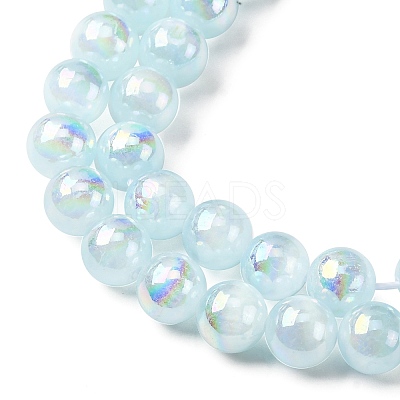 Plating Natural Selenite Beads Strands G-G120-A01-03-03-1