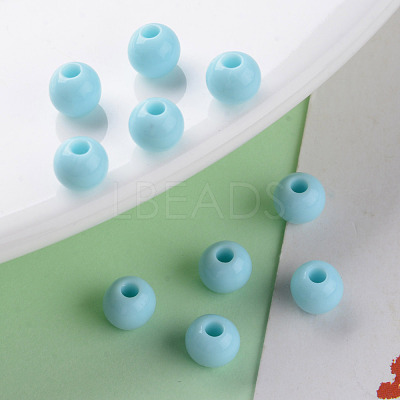 Opaque Acrylic Beads X-MACR-S370-C6mm-A07-1