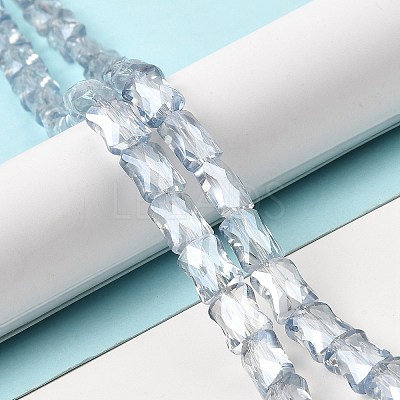 AB Color Plated Transparent Glass Beads Strands EGLA-P051-06A-A03-1