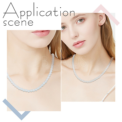 3 Strands Round Opalite Beads Strands GLAA-DC0001-10-1