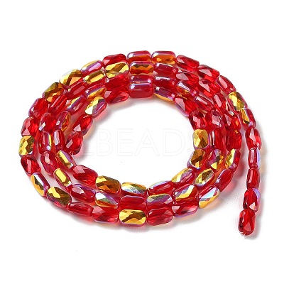 Transparent Electroplate Glass Beads Strands GLAA-Q099-G01-M02-1