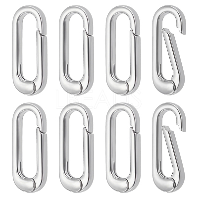 8Pcs Brass Spring Gate Rings KK-BC0015-69P-1