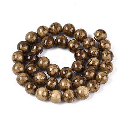 Natural Persian Jade Beads Strands G-A255-A02-02E-1