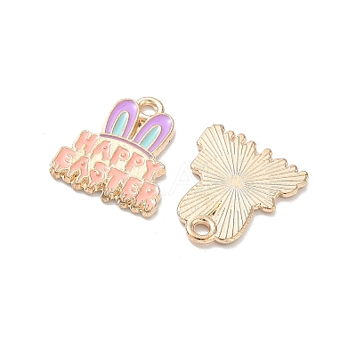 Easter Alloy Enamel Pendants ENAM-I055-01KCG-07-1