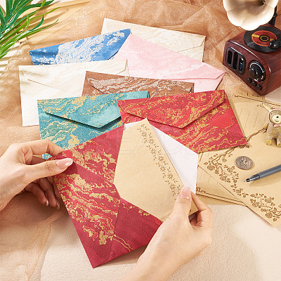 24Pcs 6 Colors Paper Envelopes AJEW-TA0002-31-1