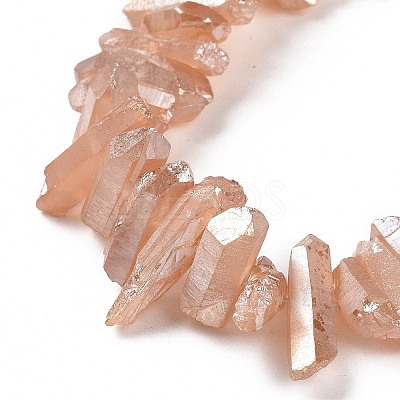 Natural Quartz Crystal Points Beads Strands G-K181-B26-1