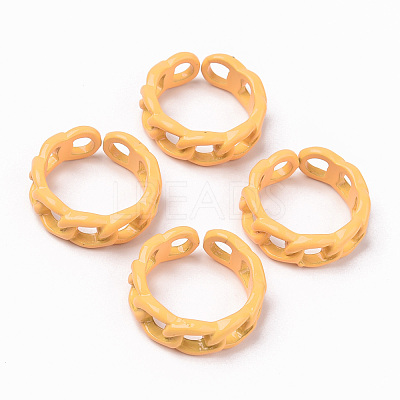 Spray Painted Alloy Cuff Rings RJEW-T011-29A-RS-1