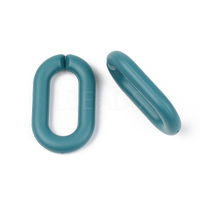 Opaque Spray Painted Acrylic Linking Rings OACR-T024-02-I01-1
