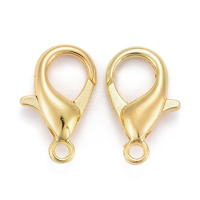 Zinc Alloy Lobster Claw Clasps X-E106-G-1