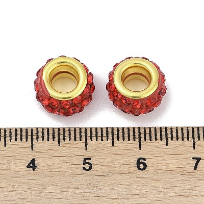 Alloy Rhinestone Clay Pave Beads ALRI-D300-04G-16-1