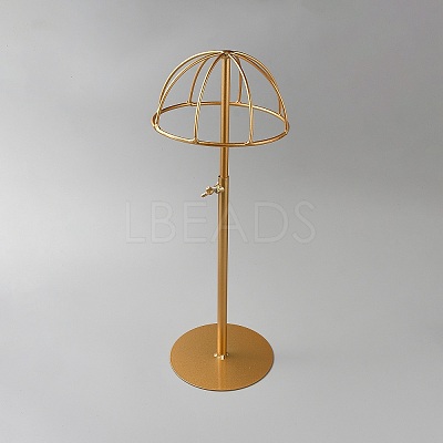 Adjustable Height Iron Hat Display Stands ODIS-WH0086-166A-1