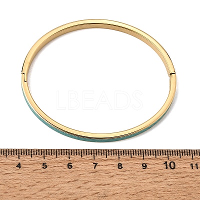 304 Stainless Steel Enamel Hinged Cuff Bangles for Women SA-CBAC920-15G-01A-1