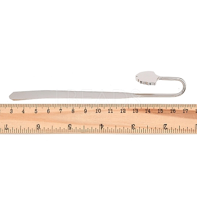 Gingko Iron Stamping Blank Swan Neck Bookmark Findings AJEW-B032-01B-P-1