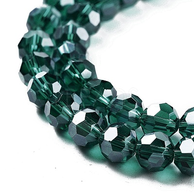 Electroplate Transparent Glass Beads Strands LS-EGLA-A035-T6mm-A18-1