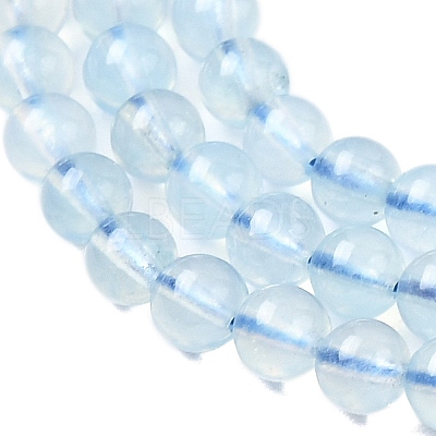 Natural Aquamarine Beads Strands G-G344-A07-4mm-1