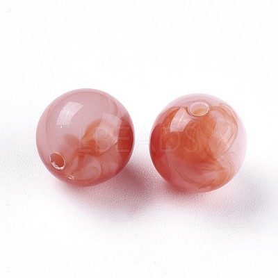 Acrylic Imitation Jade Beads X-MACR-E025-25-12mm-1