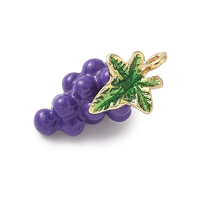 Fruit Theme Alloy Enamel Pendants PALLOY-P314-01B-G-1