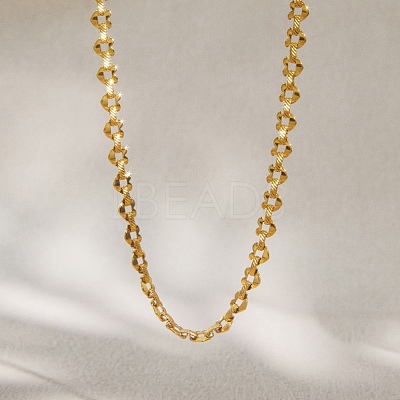 304 Stainless Steel Link Chain Necklaces for Women SA-CBAABBA-06G-1
