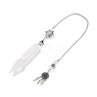 Natural Quartz Crystal Pointed Dowsing Pendulums G-I322-01P-06-1