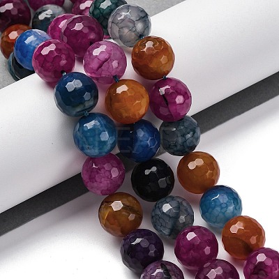 Natural Dragon Veins Agate(Dyed & Heated) Beads Strands G-K390-A11-01-1