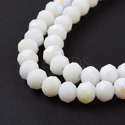 Electroplate Opaque Solid Color Glass Beads Strands LS-EGLA-A034-P6mm-L17-1