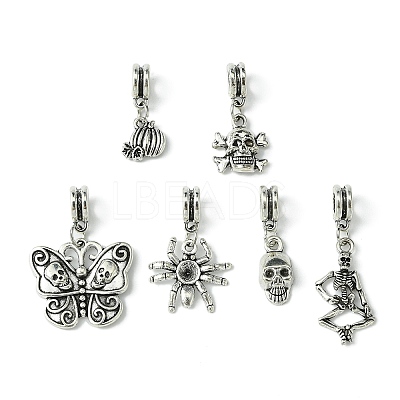 Halloween Tibetan Style Alloy European Dangle Charms PALLOY-JF00007-1