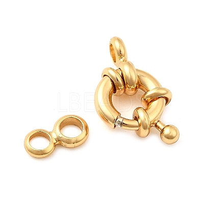 Brass Spring Ring Clasps X-KK-D407-01G-A-1