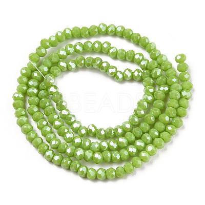Electroplate Glass Beads Strands EGLA-A034-P1mm-A28-1