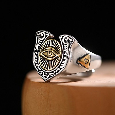 Retro Alloy Cuff Open Rings for Men FS-WGB8A4E-05-1