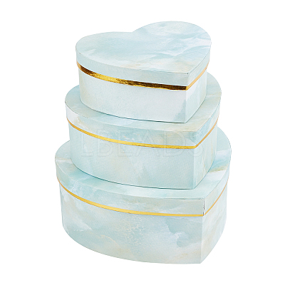 Marble Texture Pattern Paper Cardboard Jewelry Boxes CON-BC0006-17D-1