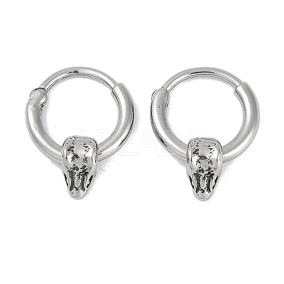 Snake Head 316 Surgical Stainless Steel Hoop Earrings EJEW-G416-41B-AS-1